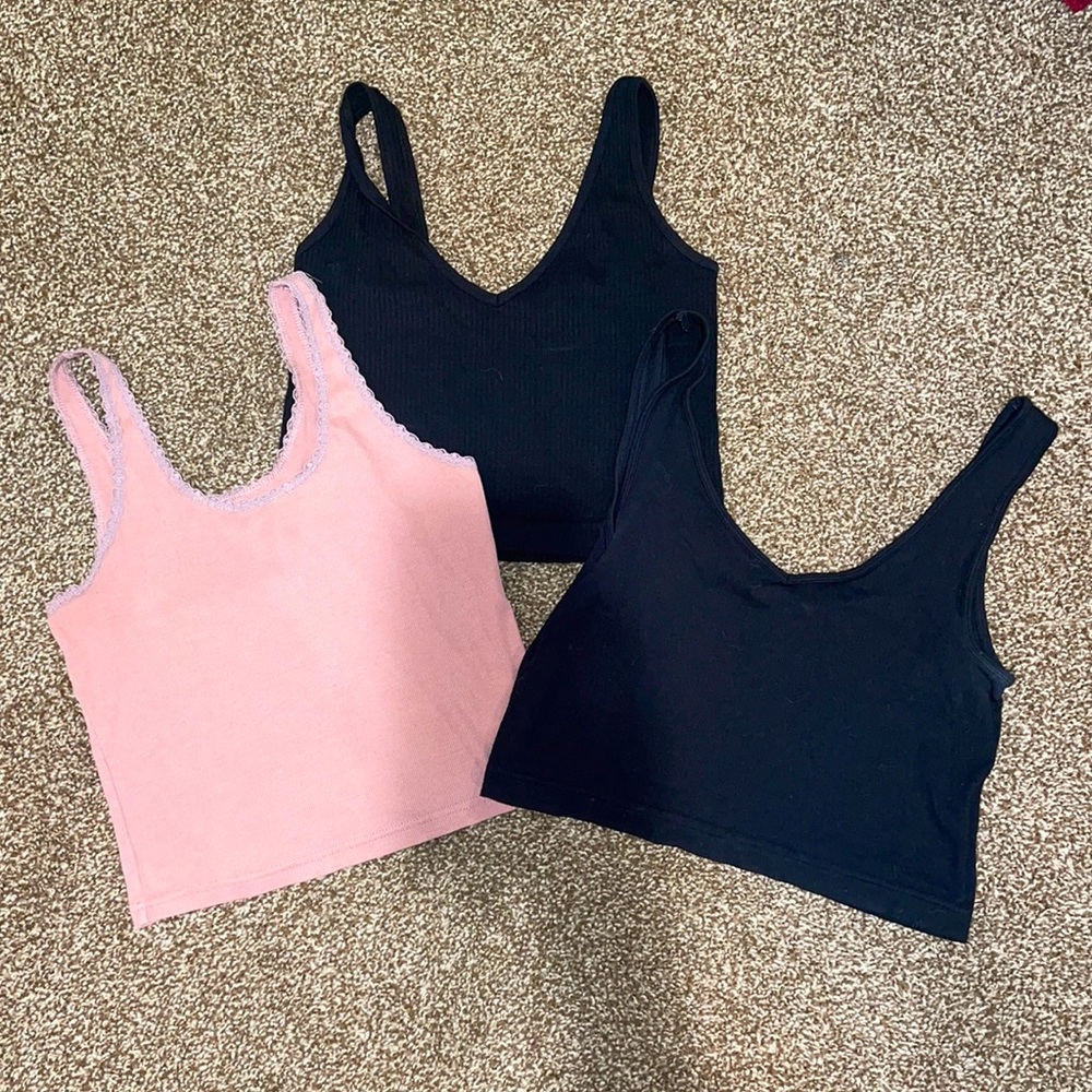 3 cropped tanks for $12